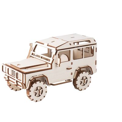 Kit de construction Puzzle 3D Jeep en bois