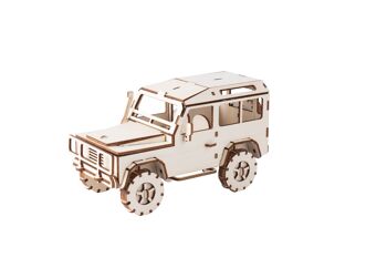 Kit de construction Puzzle 3D Jeep en bois 1