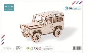 Kit de construction Puzzle 3D Jeep en bois 2