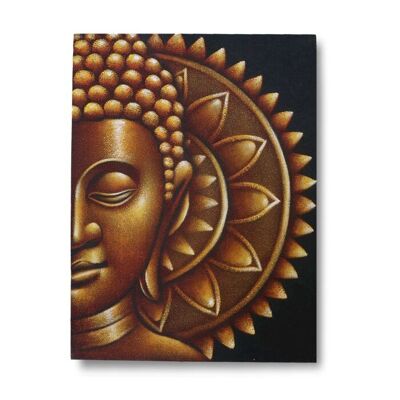 BAP-22 - Mandala mezzo Buddha dorato 60x80cm - Venduto in 1x unità/e per esterno