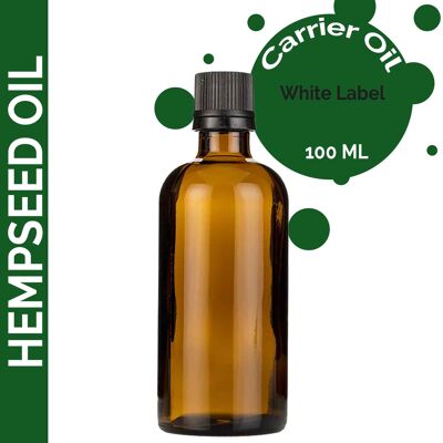 BOUL-07 - Olio vettore di semi di canapa - 100 ml - Etichetta bianca - Venduto in 10 unità/s per confezione