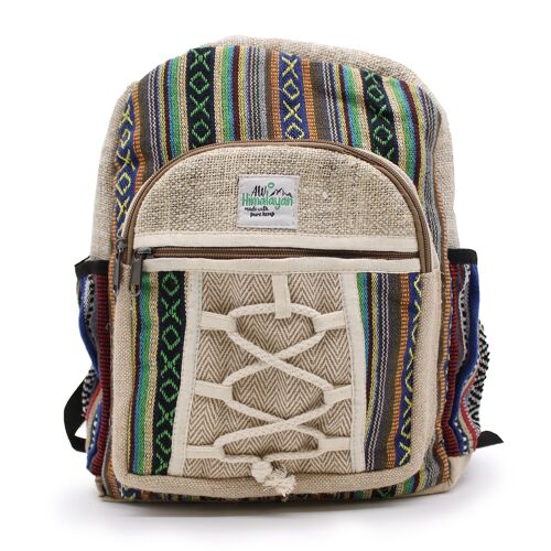 HempB-10 - Small Hemp Backpack - Rope & Pockets Style - Sold in 1x unit/s per outer