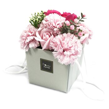 LSF-02S - Bouquet de fleurs de savon - Rose rose et œillet - SPÉCIAL - Vendu en 6x unité/s par extérieur 1