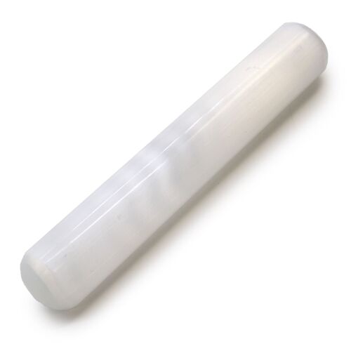 SelW-01 - Selenite Wand - approx 16 cm (Round Both Ends) - Sold in 1x unit/s per outer