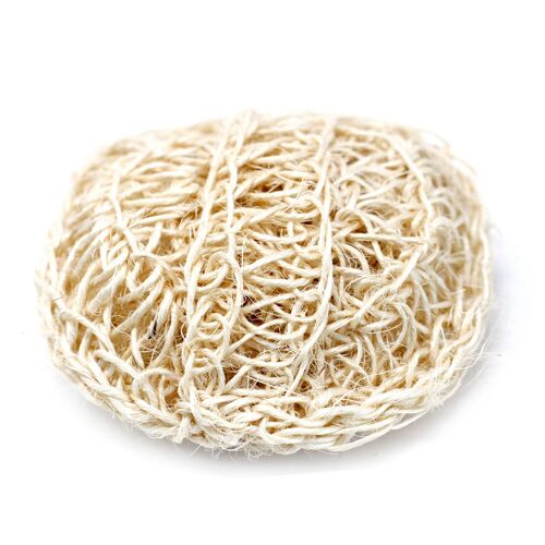 SisalS-05 - Sisal Sponge and Scrub - Soft Round Exfoliating Cushion - Sold in 6x unit/s per outer