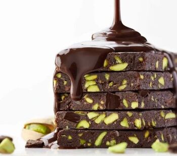 Barritas sin azúcar con chocolate y pistacho. Alta en proteínas 4