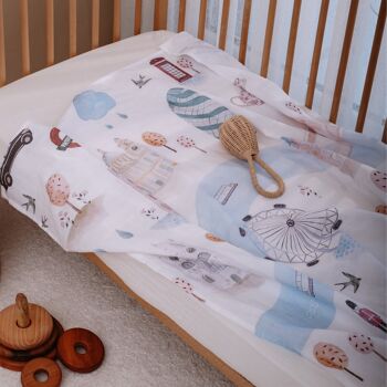Baby Muslin Swaddle Blanket X-Large - London 5