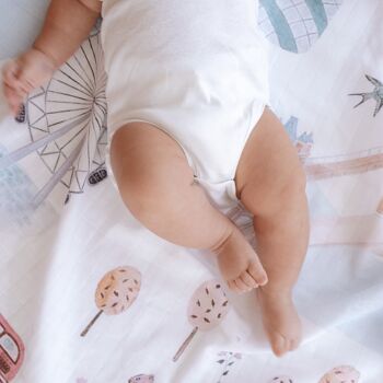 Baby Muslin Swaddle Blanket X-Large - London 8