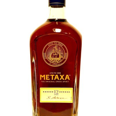 Premium Greek Brandy Metaxa 12 Year Old.