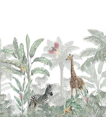 Papier peint panoramique enfant jungle et animaux – Savana 2