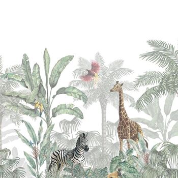 Papier peint panoramique enfant jungle et animaux – Savana 3