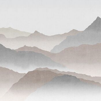 Papier peint panoramique Montagnes Brumeuses 7