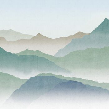 Papier peint panoramique Montagnes Émeraudes 7