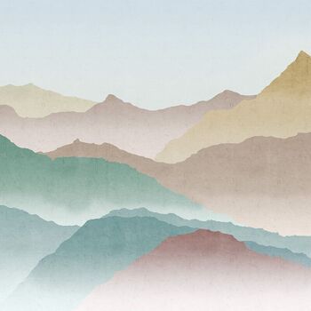 Papier peint panoramique Montagnes Colorées 7
