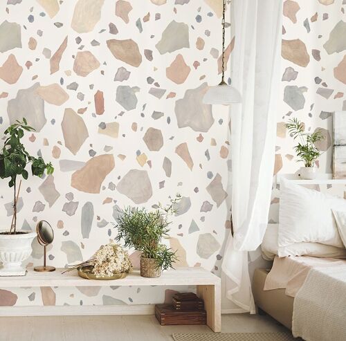 Papier peint contemporain Terrazzo