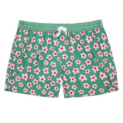 Blumen-Badeshorts aus 100 % recyceltem Polyester