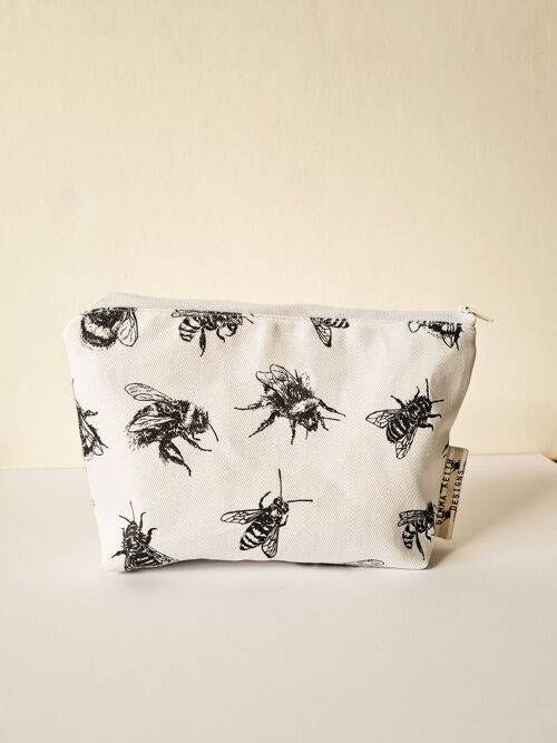 Bees Animal Handmade Cosmetic Bag Make up Toiletries Bag