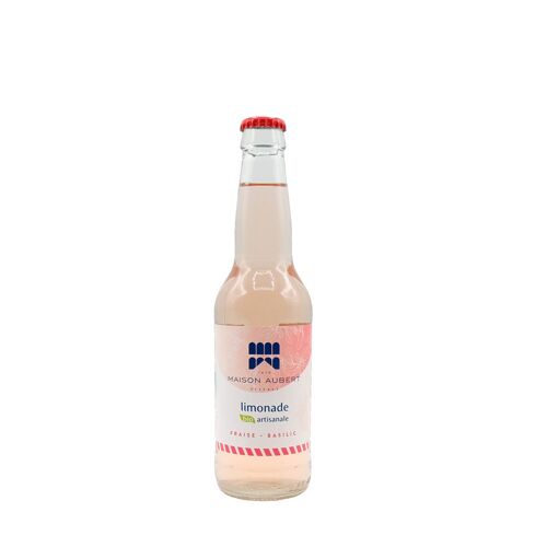 Limonade Artisanale et BIO : Fraise - Basilic 33 cl