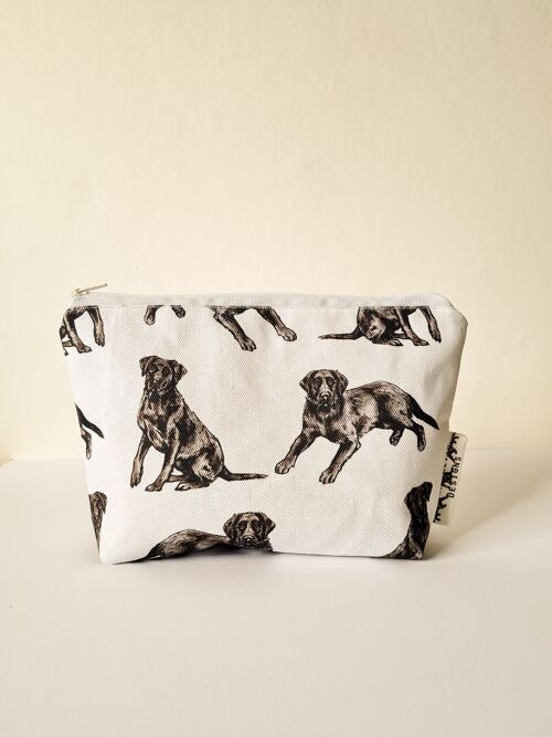 Labrador Dog Animals Handmade Cosmetic Bag Make up Toiletries Bag