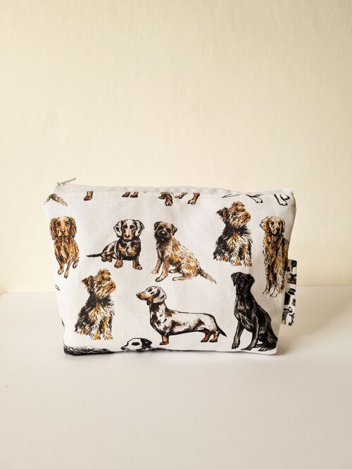 Lots of Dogs Animals Handmade Cosmetic Bag Make up Toiletries Bag