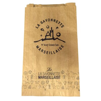 Borsa di carta Kraft marrone La Savonnette Marseillaise 26 x 15 cm