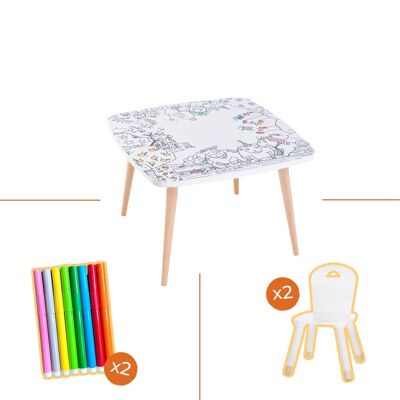 Pack Coloritable 2 chaises