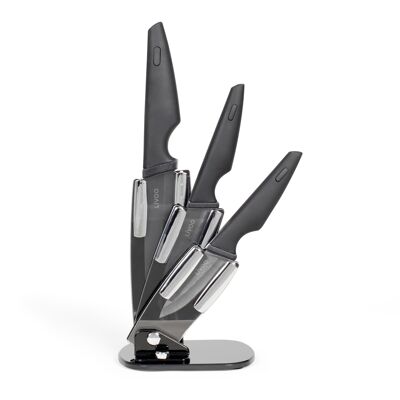 MEC135 Bloque de cerámica de 3 cuchillas con soporte
