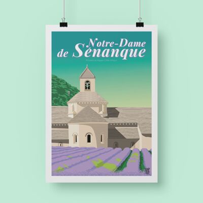 Plakat „Abtei Notre-Dame de Sénanque“