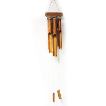 BBamC-10 - Carillon à vent en bambou - Finition naturelle - 6 tubes moyens - Vendu en 1x unité/s par extérieur