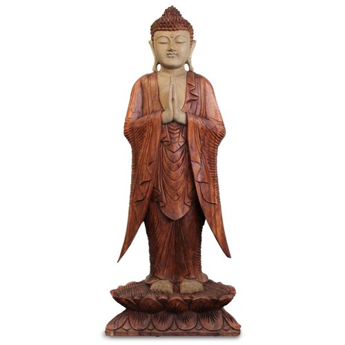 HCBS-23 - Hand Carved Buddha Statue - 100cm Welcome - Sold in 1x unit/s per outer