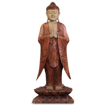 HCBS-23 - Statue de Bouddha sculptée à la main - 100 cm Bienvenue - Vendu en 1x unité/s par extérieur 1