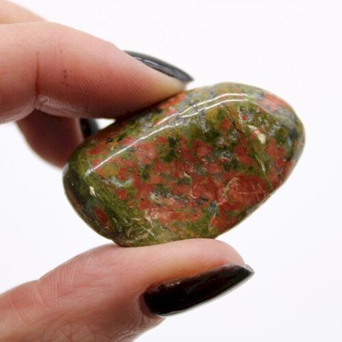 ATumbleM-11 - Medium African Tumble Stones - Unakite - Sold in 12x unit/s per outer