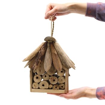 BBBox-05 - Boîte à abeilles et insectes en bois flotté - Vendue en 4x unité/s par extérieur 1