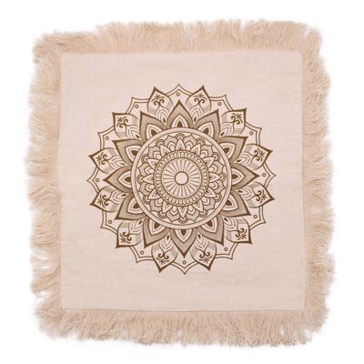 CMC-02 - Federe per cuscino Lotus Mandala 60x60 cm - Bronzo - Venduto in 4x unità per esterno