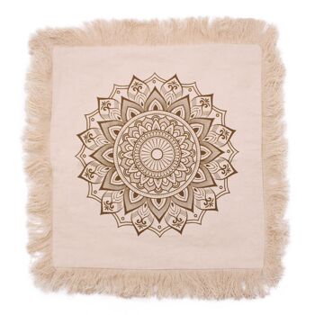 CMC-05 - Housses de coussin Lotus Mandala 45x45cm - Bronze - Vendu en 4x unité/s par extérieur 1