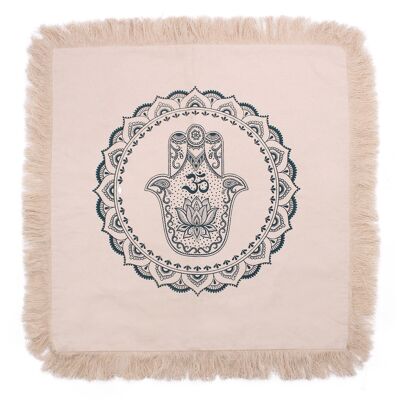 CMC-03 - Federe per cuscino Hamsa Mandala 60x60 cm - Verde - Venduto in 4x unità per esterno