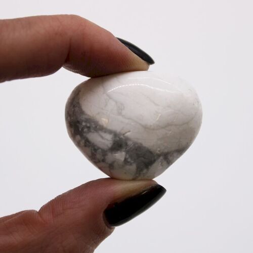 ATumbleM-07 - Medium African Tumble Stones - White Howlite - Magnesite - Sold in 12x unit/s per outer