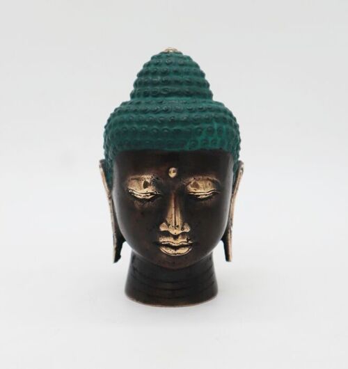 BFF-25 - Large Antique Brass Buddha Head - Sold in 1x unit/s per outer