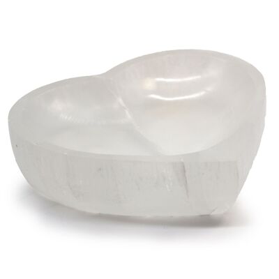 SelB-04 - Selenite Heart Bowl - 15cm - Verkauft in 1x Einheit/en pro Außenhülle