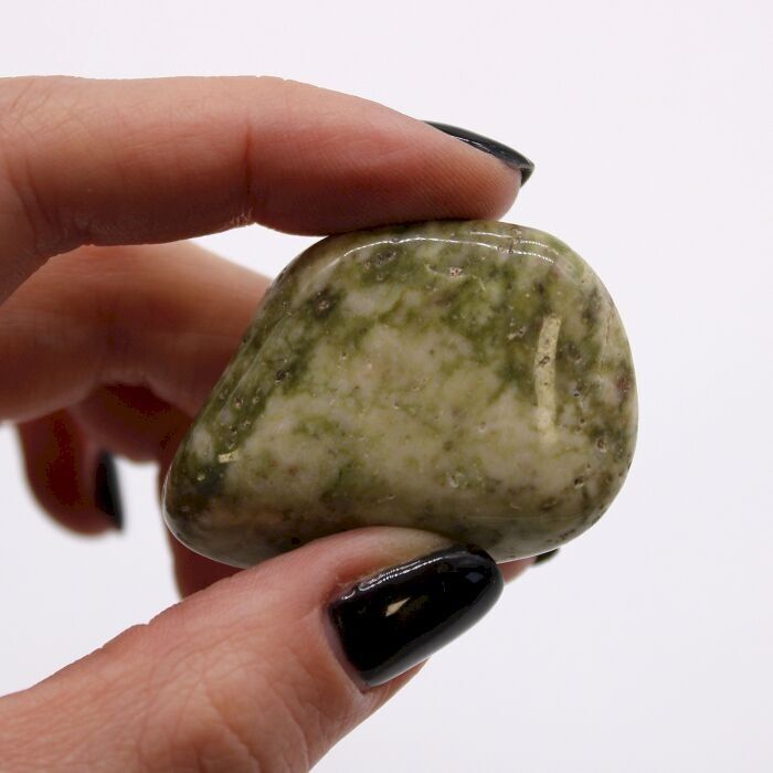ATumbleL-03 - Large African Tumble Stones - Epidote Snowflake - Sold in 6x unit/s per outer