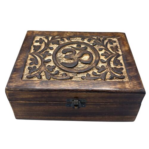 IMBox-11 - Large Wooden Keepsake Box 20x15x7.5cm -  Om - Sold in 1x unit/s per outer