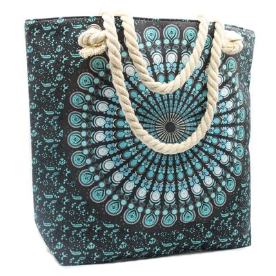 MAND-01 - Bolso Mandala con Asa de Cuerda - Azul Profundo - Vendido en 1x unidad/es por exterior