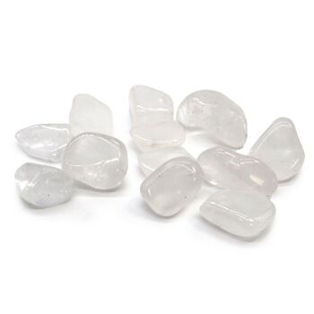 TBm-14A - Tumble Stones - Rock Crystal L (A grade) - Vendu en 24x unité/s par extérieur