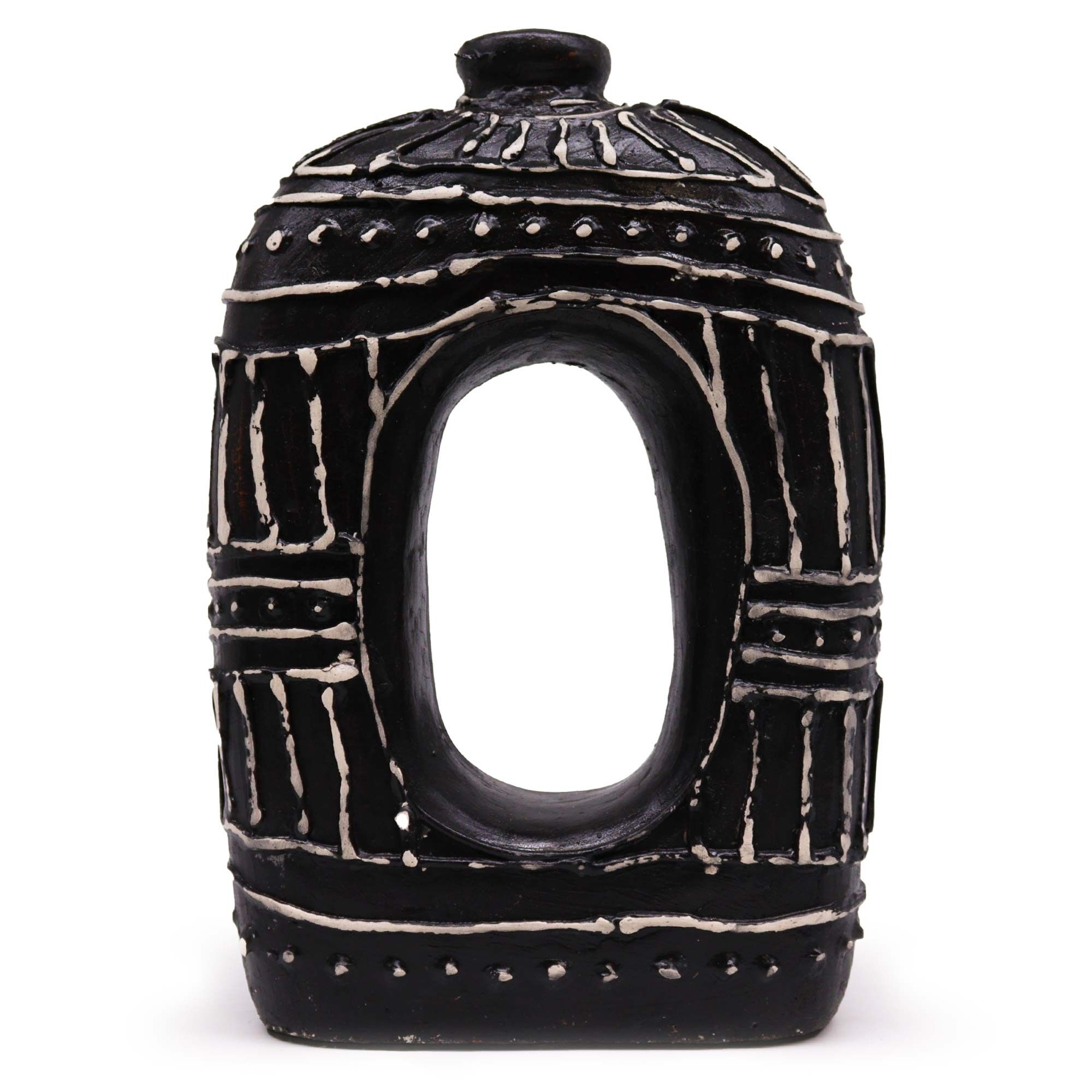 BCV-13 - Vaso ovale a forma di ciambella - Cioccolato 30 cm - Venduto in 1x unità per esterno