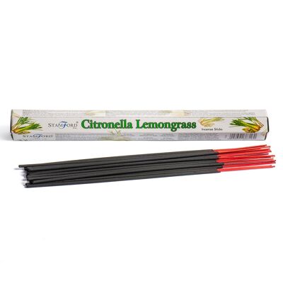 StamFP-46 - Bastoncini di incenso Stamford alla citronella e citronella - Venduto in 6 unità/i per esterno