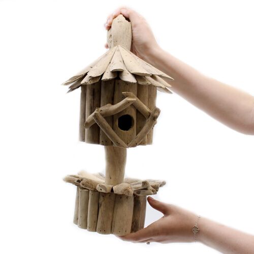 BBBox-07 - Driftwood Birdbox - On Stand - Sold in 1x unit/s per outer