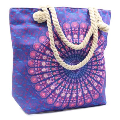 MAND-02 - Bolso Mandala Asa Cuerda - Azul Púrpura - Vendido a 1x unidad/es por exterior