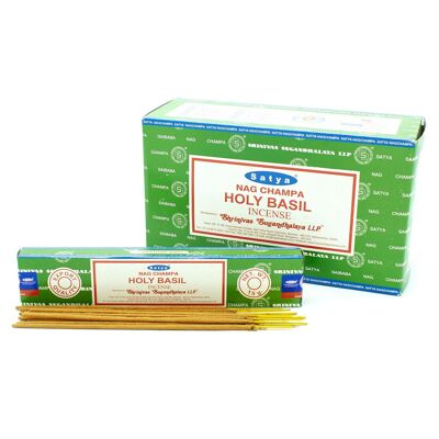 iSatya-36 - Satya-Räucherstäbchen 15 g - Holy Basil - Verkauft in 12x Einheit/s pro Hülle