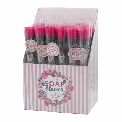 RRSF-07 - Ready to Retail Soap Flowers - Small Rose - Rose - Sold in 24x unit/s per outer