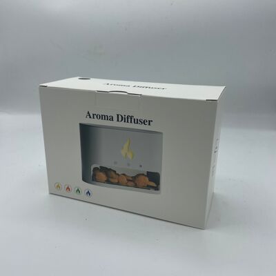 AATOM-25 - Difusor de aroma Blaze - Cámara de sal del Himalaya - USB-C - Efecto llama (sal incluida) - Se vende en 1 unidad/es por exterior